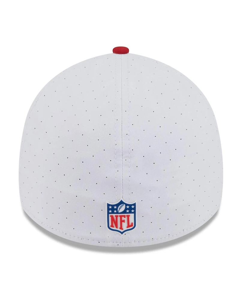 New Era Men's White/Scarlet San Francisco 49ers 2025 Nfl Training Camp 39THIRTY Flex Hat