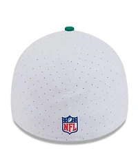New Era Men's White/Kelly Green Philadelphia Eagles 2025 Nfl Training Camp Throwback Logo 39THIRTY Flex Hat