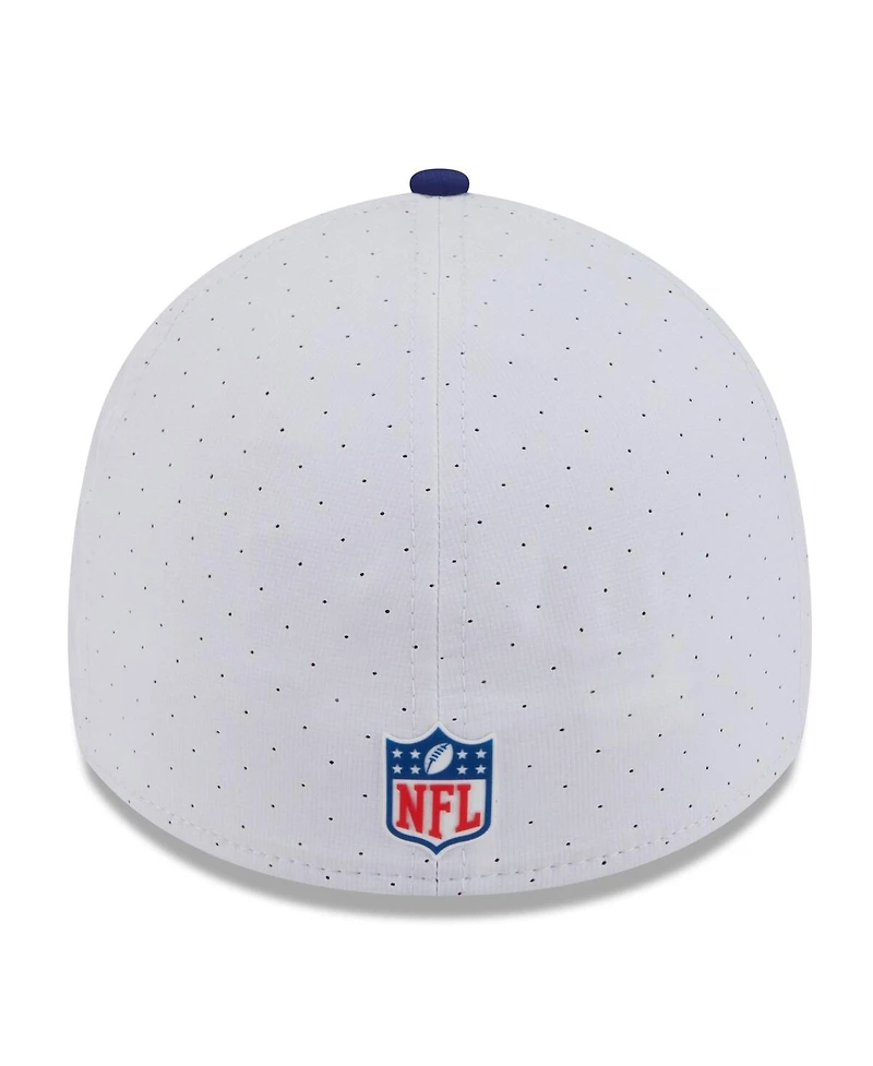 New Era Men's White/Navy 2025 Nfl Training Camp 39THIRTY Flex Hat