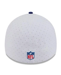 New Era Men's White/Navy 2025 Nfl Training Camp 39THIRTY Flex Hat