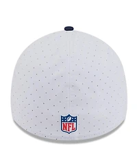 New Era Men's White/Navy England Patriots 2025 Nfl Training Camp 39THIRTY Flex Hat