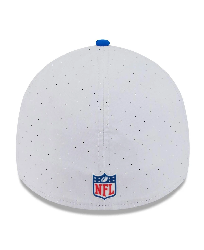 New Era Men's White/Royal Los Angeles Rams 2025 Nfl Training Camp 39THIRTY Flex Hat