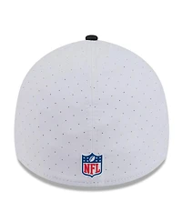 New Era Men's White/Black Las Vegas Raiders 2025 Nfl Training Camp 39THIRTY Flex Hat