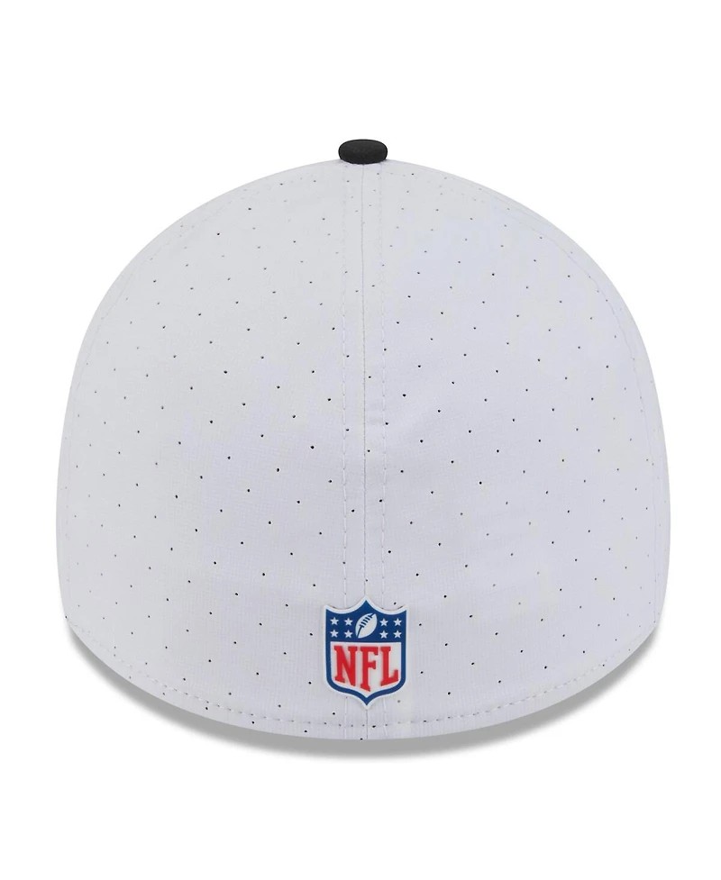 New Era Men's White/Black Jacksonville Jaguars 2025 Nfl Training Camp 39THIRTY Flex Hat
