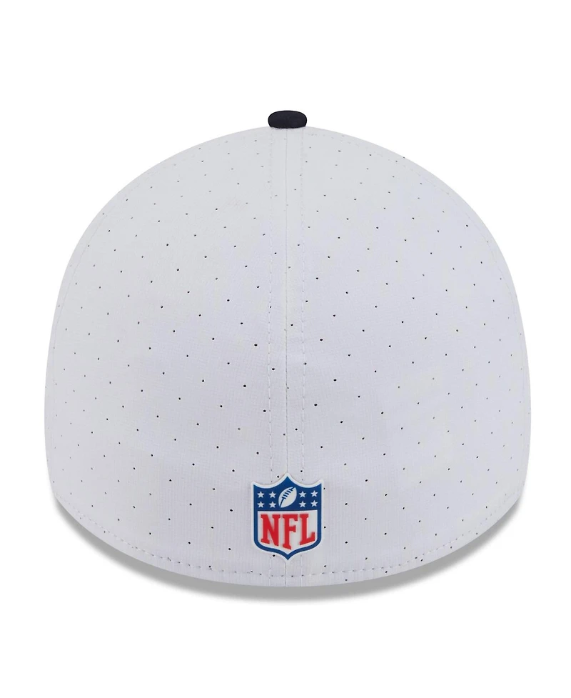 New Era Men's White/Navy Houston Texans 2025 Nfl Training Camp 39THIRTY Flex Hat