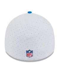 New Era Men's White/Blue Detroit Lions 2025 Nfl Training Camp Throwback Logo 39THIRTY Flex Hat