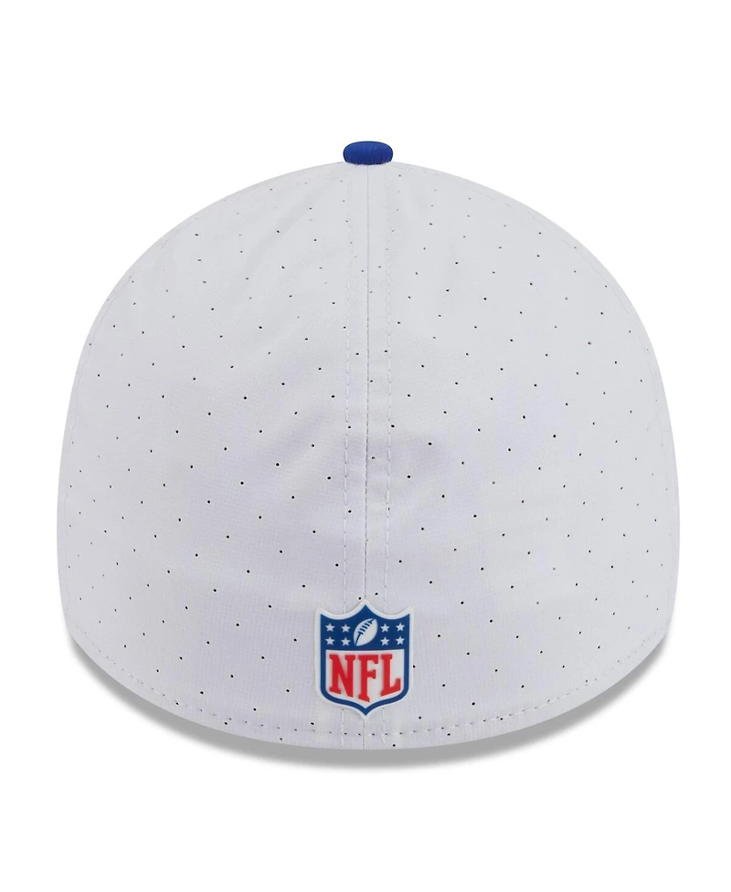 New Era Men's White/Blue Denver Broncos 2025 Nfl Training Camp Throwback Logo 39THIRTY Flex Hat