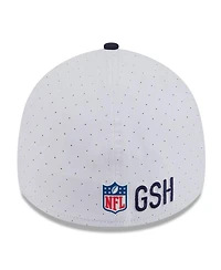 New Era Men's White/Navy Chicago Bears 2025 Nfl Training Camp 39THIRTY Flex Hat
