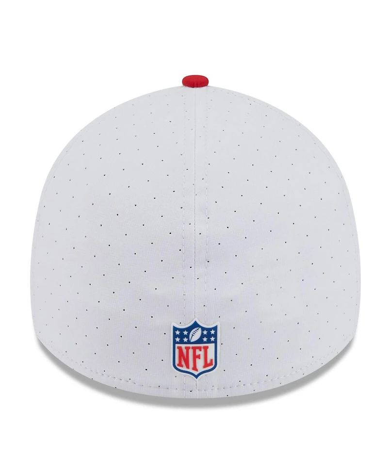 New Era Men's White/Red Buffalo Bills 2025 Nfl Training Camp Throwback Logo 39THIRTY Flex Hat