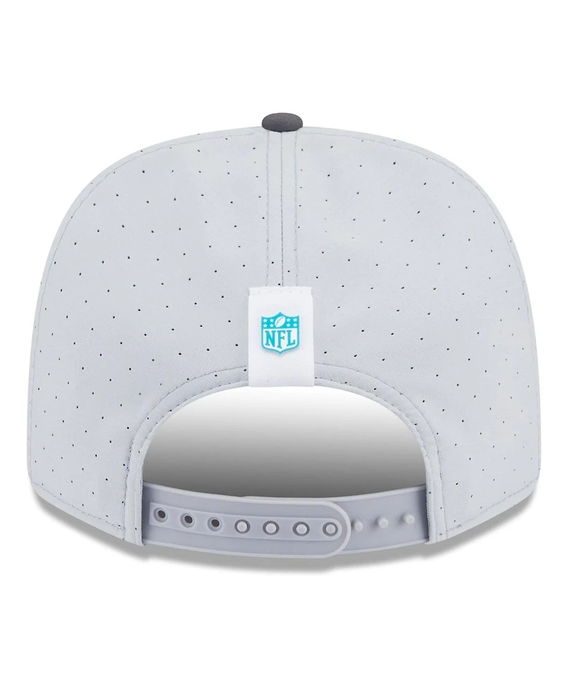 New Era Men's Gray/Graphite Miami Dolphins 2025 Nfl Training Camp 9SEVENTY Adjustable Hat