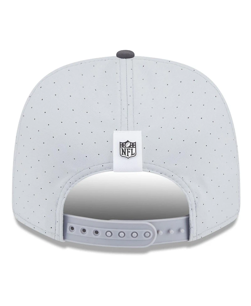 New Era Men's Gray/Graphite Las Vegas Raiders 2025 Nfl Training Camp 9SEVENTY Adjustable Hat