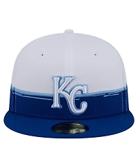 New Era Men's Royal/White Kansas City Royals Paint Stroke 59FIFTY Fitted Hat