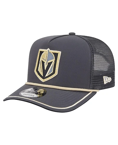New Era Men's Gray Vegas Golden Knights Vintage Team Rope A-Frame 9FIFTY Snapback Hat