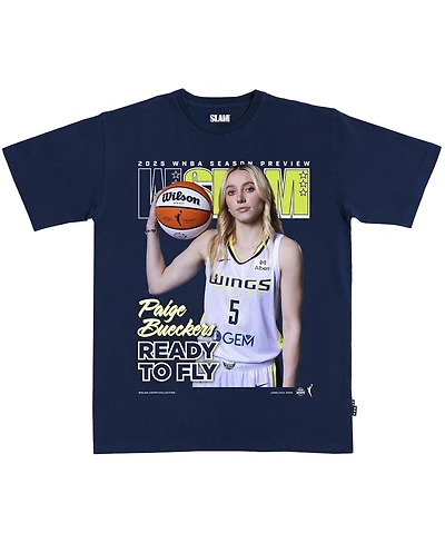 Slam Men's and Women's Paige Bueckers Navy Dallas Wings Cover T-Shirt