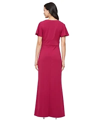 Sl Fashions Women's Short-Sleeve A-Line Dress