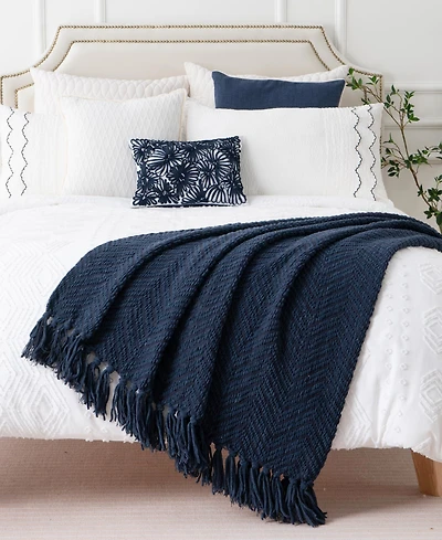 Battilo Herringbone Chenille Knit Throw, 50" x 60"
