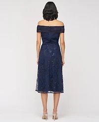 Js Collections Women's Gemma Beaded Off-The-Shoulder A-Line Dress