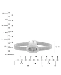 Macy's Cubic Zirconia Buckle Charm Bracelet Sterling Silver (also 14k Gold Over Silver)