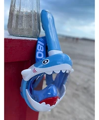 Sharky Blue Full Face Snorkel Mask – Anti-Fog, Safe Waterproof Underwater Snorkeling for Kids & Teenagers