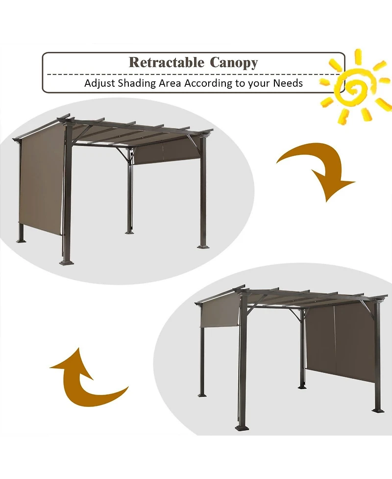 2 Pieces 16x4 Ft Universal Canopy Cover, Outdoor Pergola Roof Top Cover