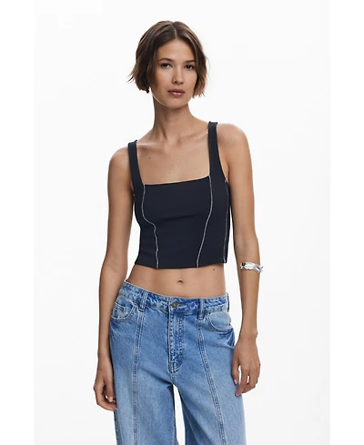 Desigual Women's Denim tank top