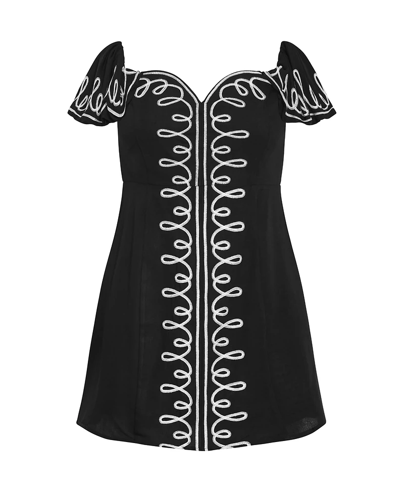 City Chic Women's Hana Embroidered Dress