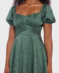 B Darlin Juniors' Jacquard Floral Fit & flare Dress