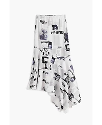 Desigual Women's Newspaper asymmetrical skirt