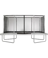 Plexalife 9' X 15' Gymnastics Style, Rectangular Trampoline Set with Premium Top-Ring Enclosure System - Beige/Black