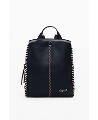Desigual Women's Large faux leather effect backpack with topstitching