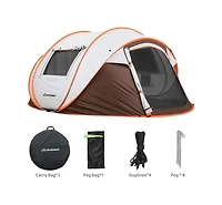 EchoSmile Camping Instant Tent, 4 Person Pop Up Water Resistant, for Hiking and Outdoor, Portable Tent with Carry Bag, 3 Seasons