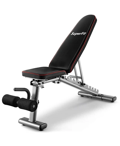 660 Lbs Strength Training Bench with 10 Back and 3 Seat for Full Body Workout