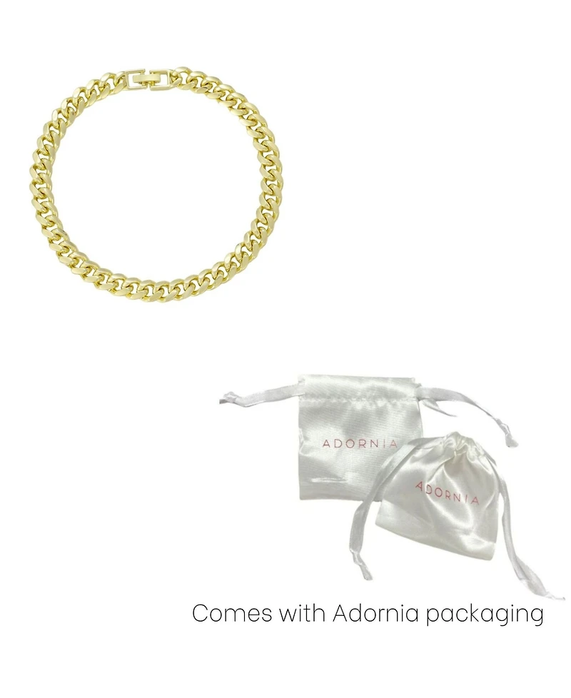 Adornia 14K Gold Plated Chunky Curb Chain Anklet