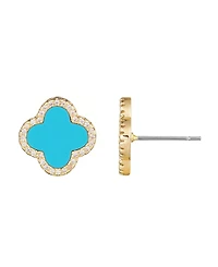 Adornia Cubic Zirconia Halo Clover Stud Earrings
