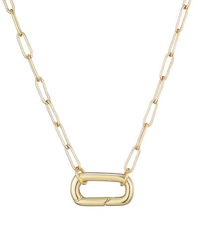 Adornia Gold Plated Lock Pendant Necklace