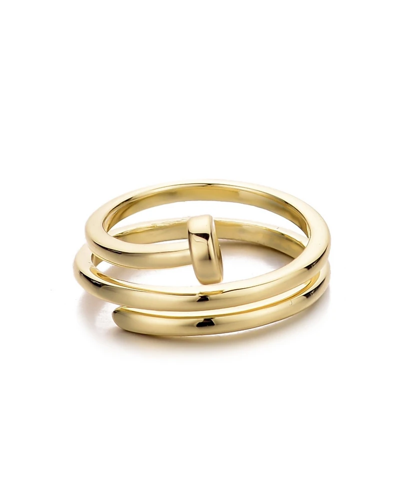 Adornia Gold Nail Double Wrap Ring