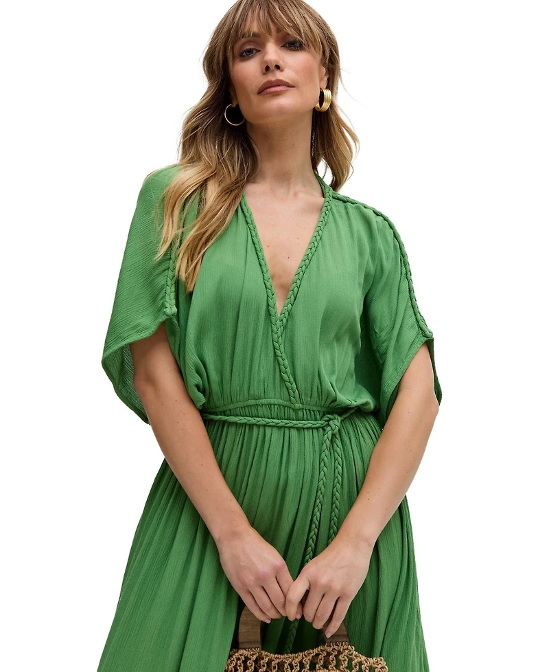Raffya Women's Diamond Plait Neck Maxi Dress