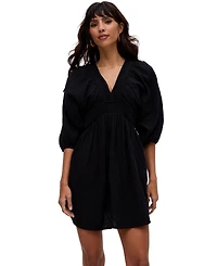 Raffya Women's Soipoi Ruched V-Neck Midi Dress