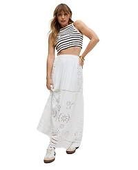 Raffya Women's Georgina Lace Paneled Maxi Skirt