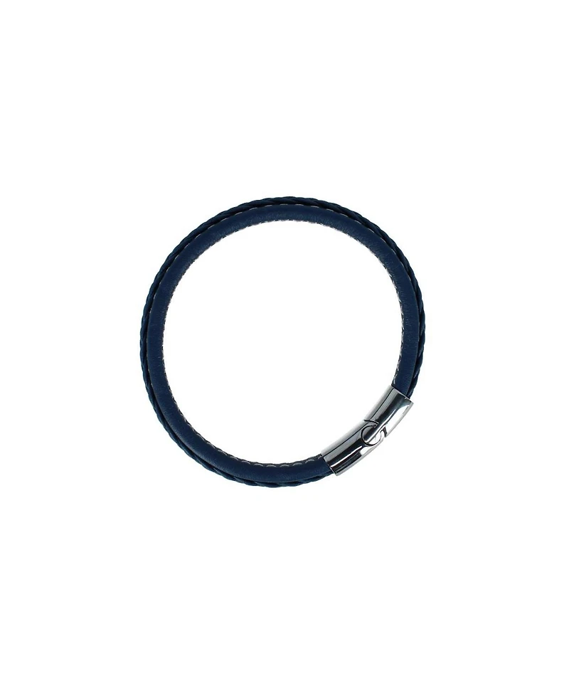 Trafalgar Loose Fit Amari's Azure Stitched Leather Secure Clasped Bracelet