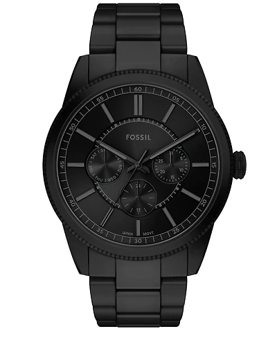 Fossil Men's Pearson Multifunction Black Stainless-Steel Watch, 42mm
