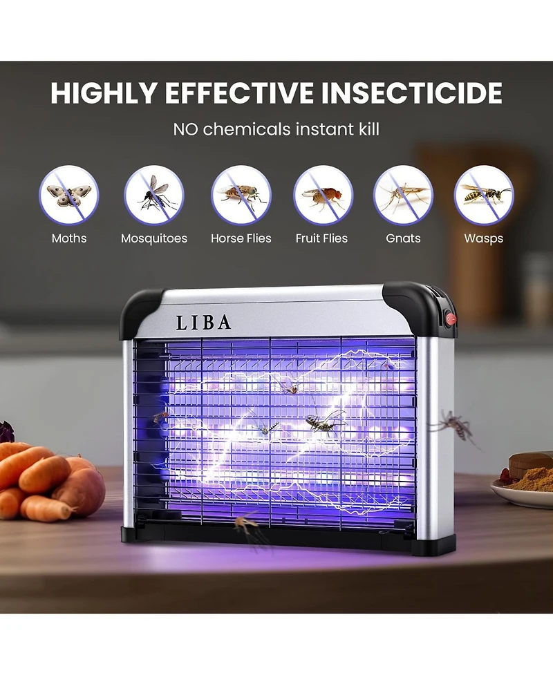 Liba Led Indoor Bug Zapper Electric Mosquito Killer Fly Trap for Home Use
