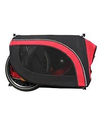 Streamdale Furniture Dog Bike Trailer - Folding 120LB Capacity All-Terrain Black/Red