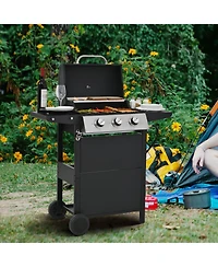 Streamdale Furniture Propane Gas Grill 3 Burner Stainless Steel Bbq