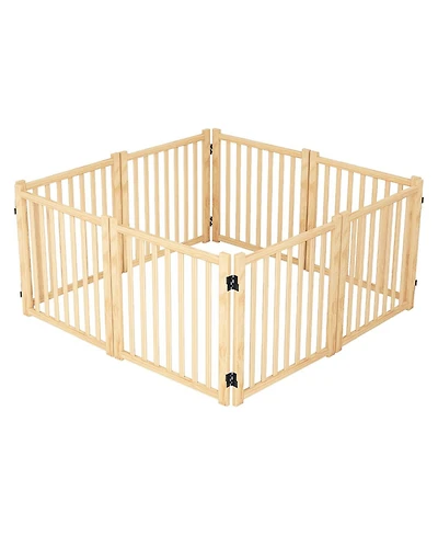 Streamdale Furniture Wooden Freestanding Pet Gate - 8 Panel 31"H