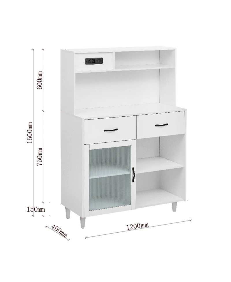 Streamdale Furniture White Solid Wood Sideboard