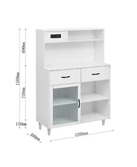 Streamdale Furniture White Solid Wood Sideboard