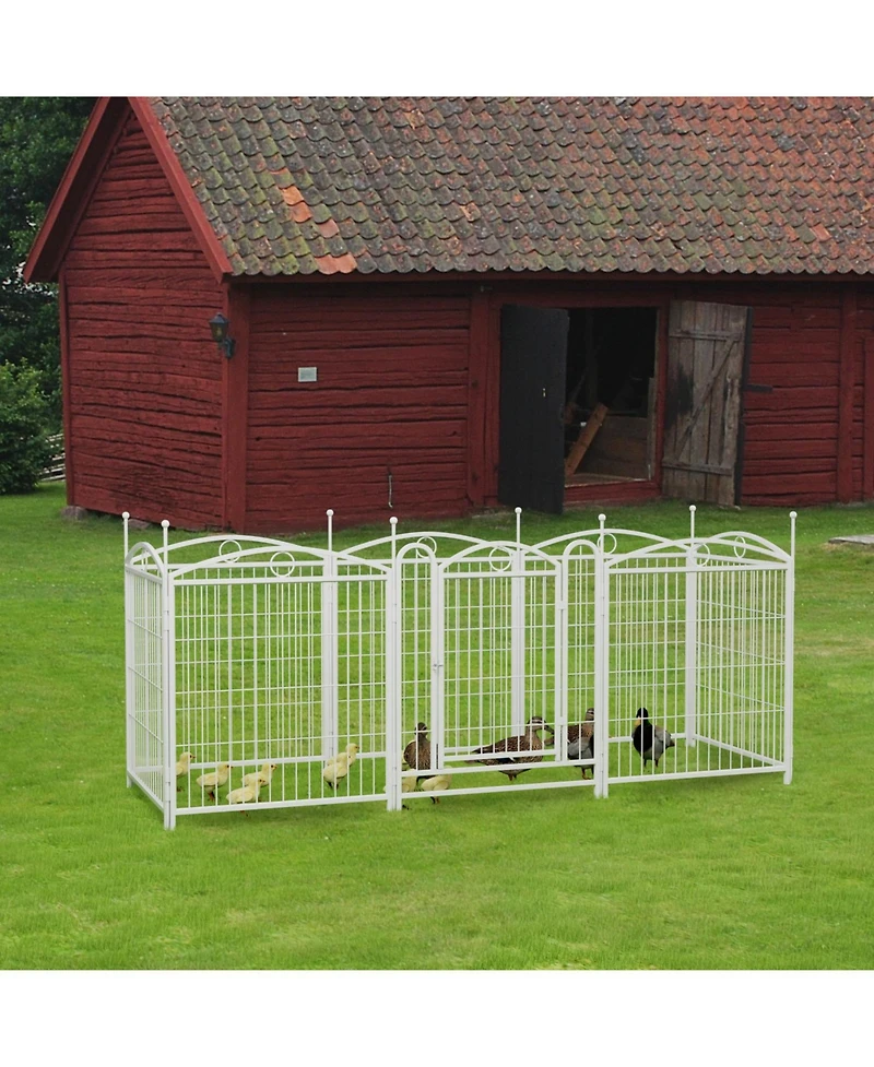 Streamdale Furniture Dog Playpen 32-Inch 8-Panel Metal Pet Fence