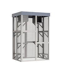 Streamdale Furniture 70.5" Outdoor Catio with Platforms & Napping Houses