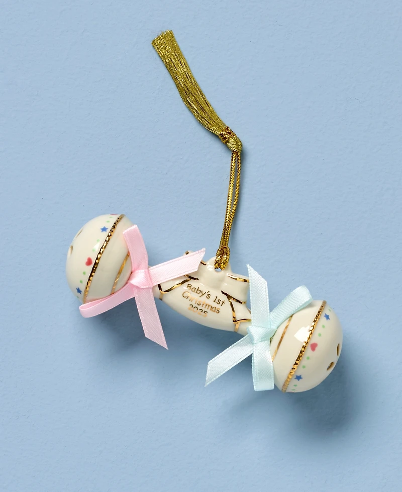 Lenox 2025 Baby's 1st Christmas Rattle Ornament